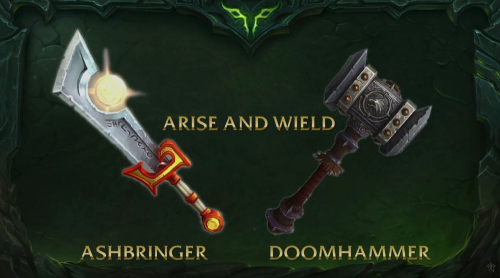 Legion WoW artifacts doomhammer ashbringer